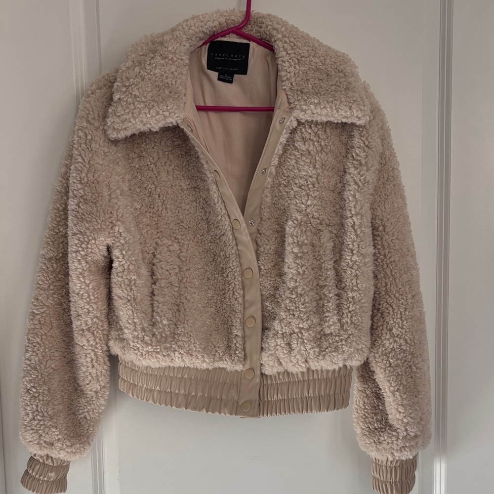 Sanctuary Cream Teddy Jacket
